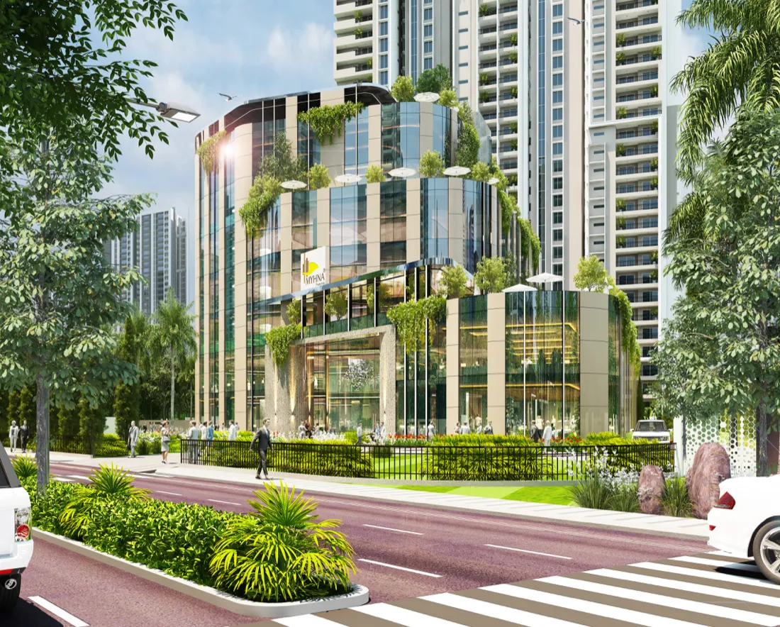 Commercial retail block at Myhna Vistara Gunjur Bengaluru