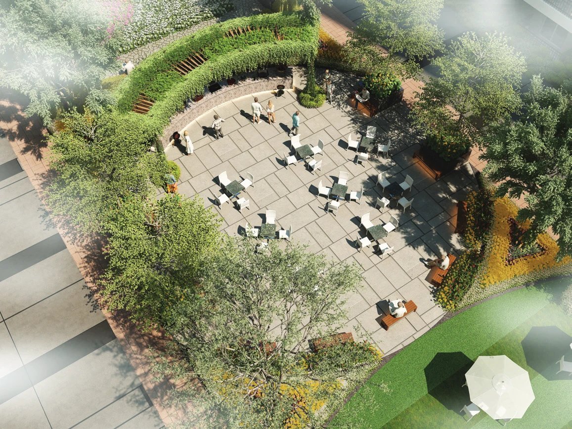 Amphitheatre open lawn amenity Myhna Vistara