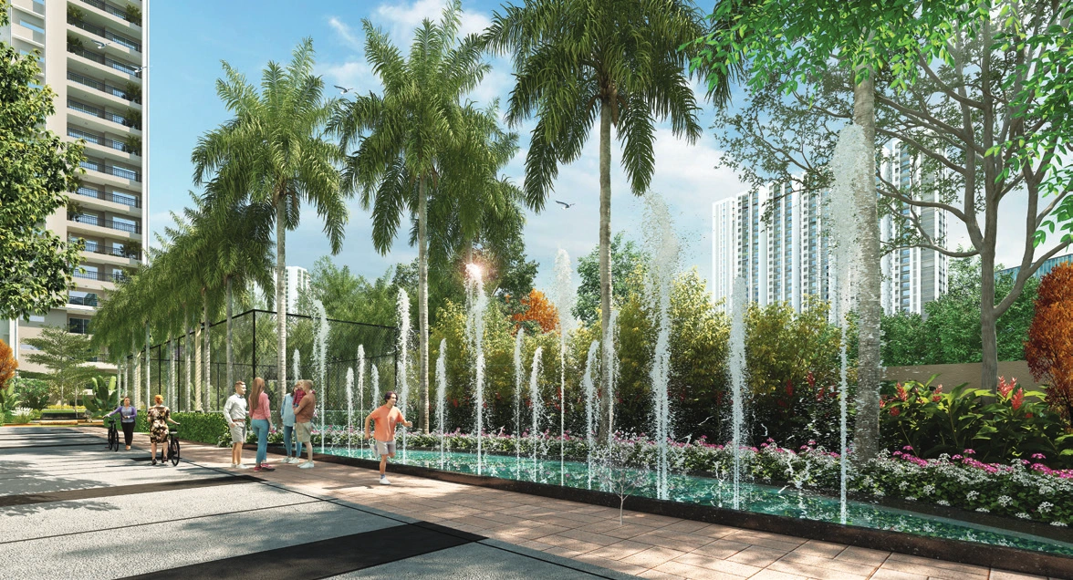 Jogging track walking path Myhna Vistara Gunjur