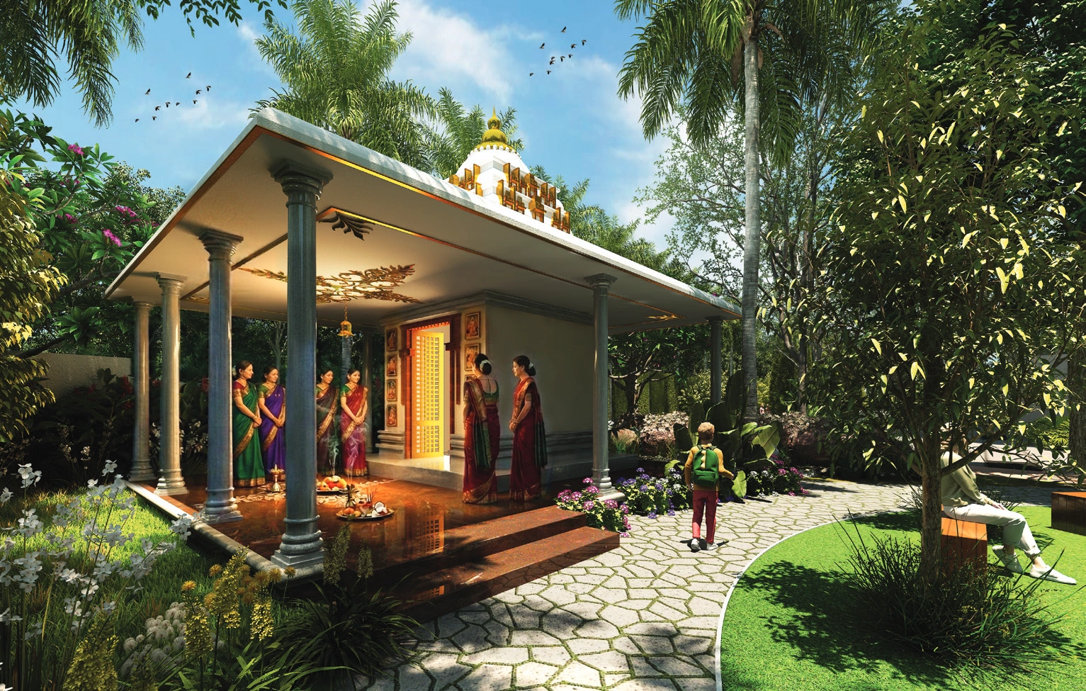Temple within society Myhna Vistara Gunjur