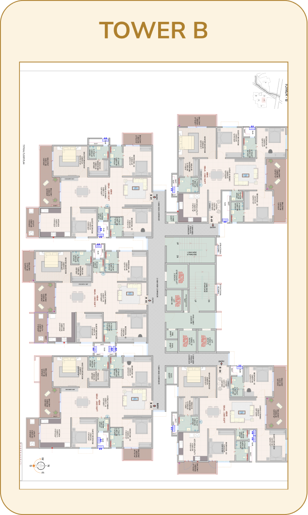 Myhna Vistara Tower B floor plan 3 BHK apartments Gunjur Bengaluru