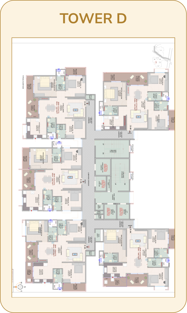Myhna Vistara Tower D floor plan 3 BHK 4 BHK Gunjur Bengaluru